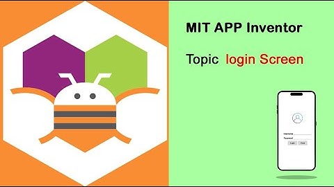 login screen in mit app inventor