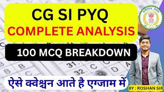 CG POLICE SUB INSPECTOR PYQ || TOP 100 MOST IMPORTANT MCQ || CGPSC SANKALP || Roshan sir