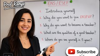 Ens/Esef: introduce yourself كيفاش نجاوب على أول سؤال يطرح فالمباراة الشفوية للأساتذة #prof #ens