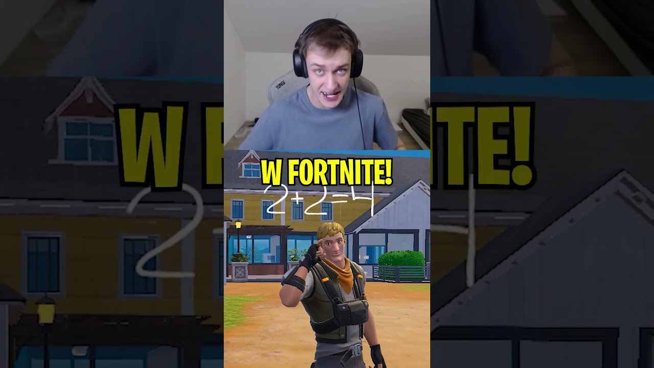 Gracz fortnite podgląda sąsiada żeby z nim zagrać... #shorts