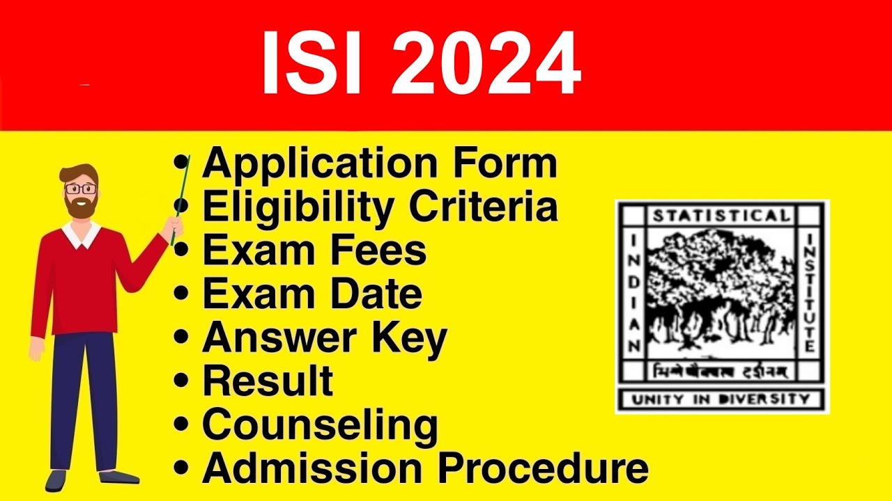 ISI 2024 Eligibility Criteria, Exam Date, Application form, Syllabus