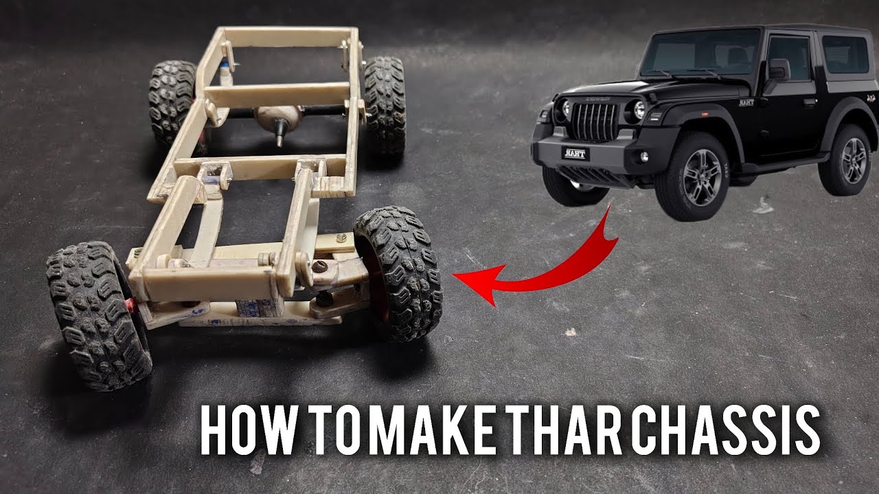 HOW TO MAKE RC THAR CHASSIS diy 4x4 RC THAR