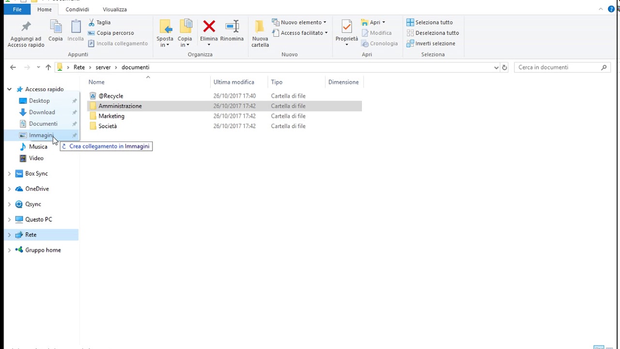 Accesso rapido ad una cartella