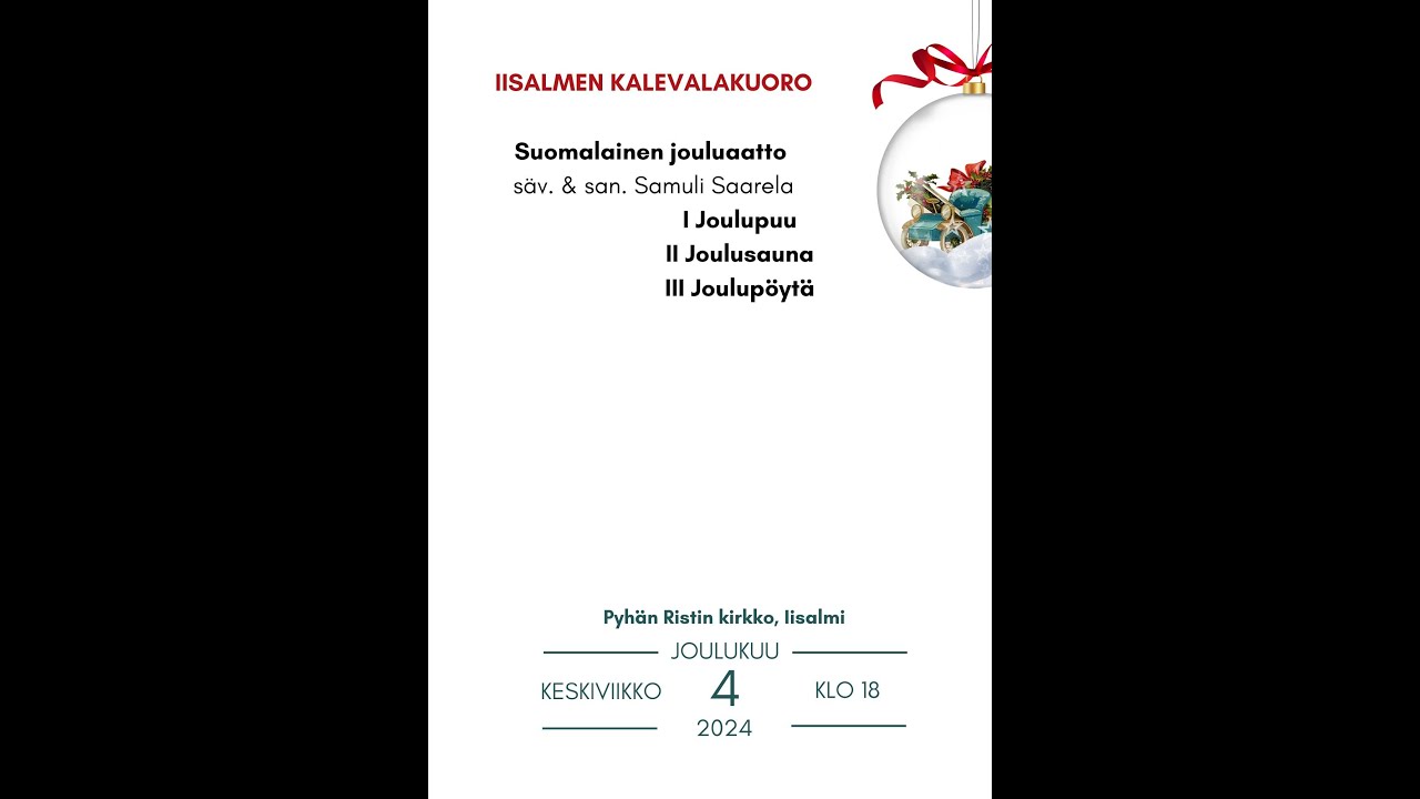 Suomalainen jouluaatto (3-osainen teos Samuli Saarelalta)