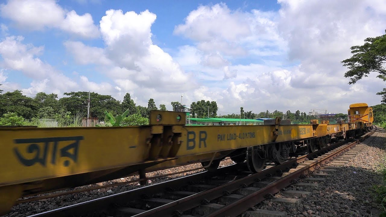 Empty Container Train Empty Container Transport Train of Bangladesh Railway in 4K Ultra HD ...