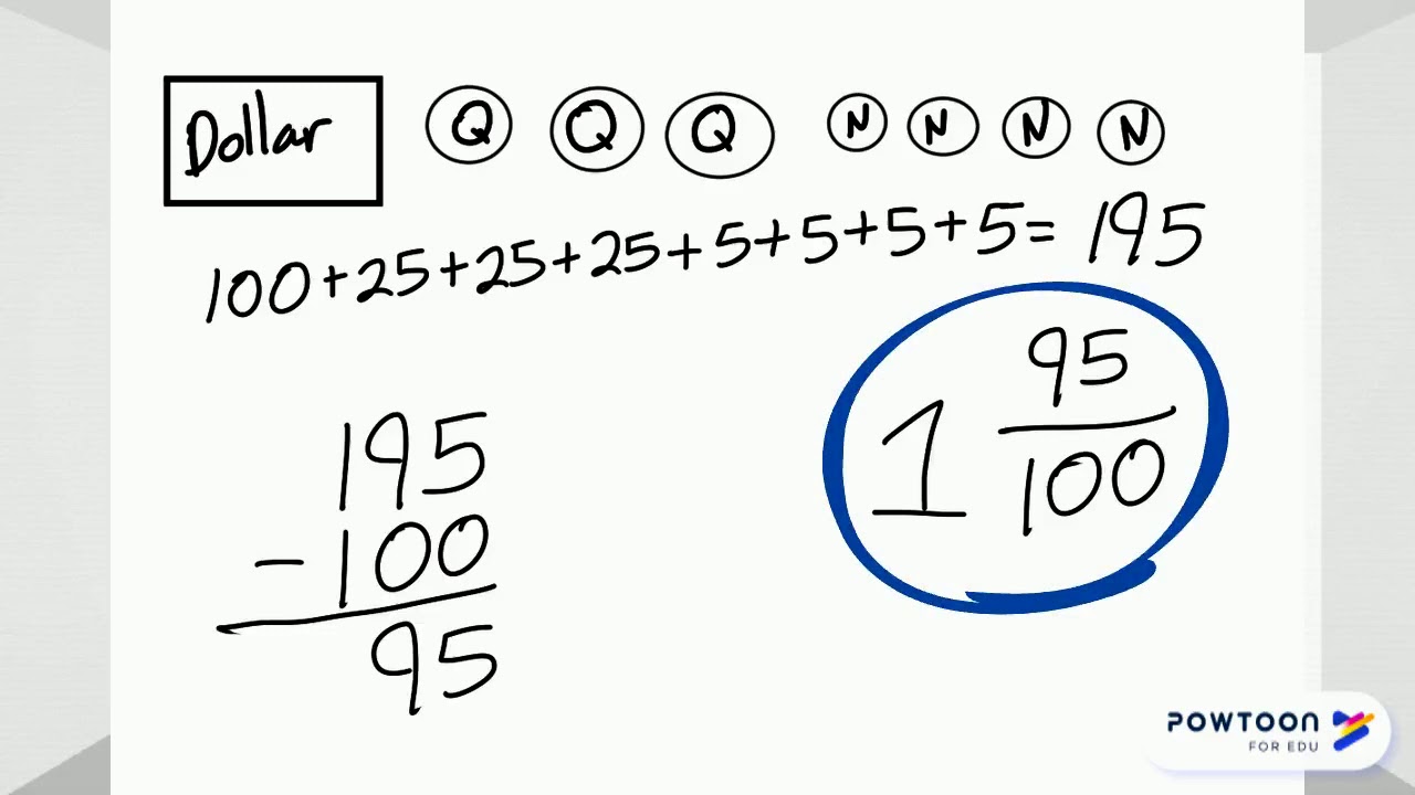 Writing Money as Decimals and Fractions - YouTube