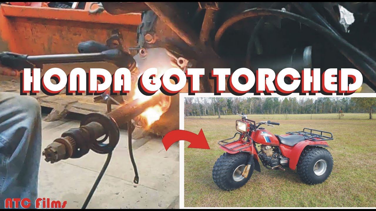 I had to cut it apart! Honda Big Red 3 Wheeler 200es.