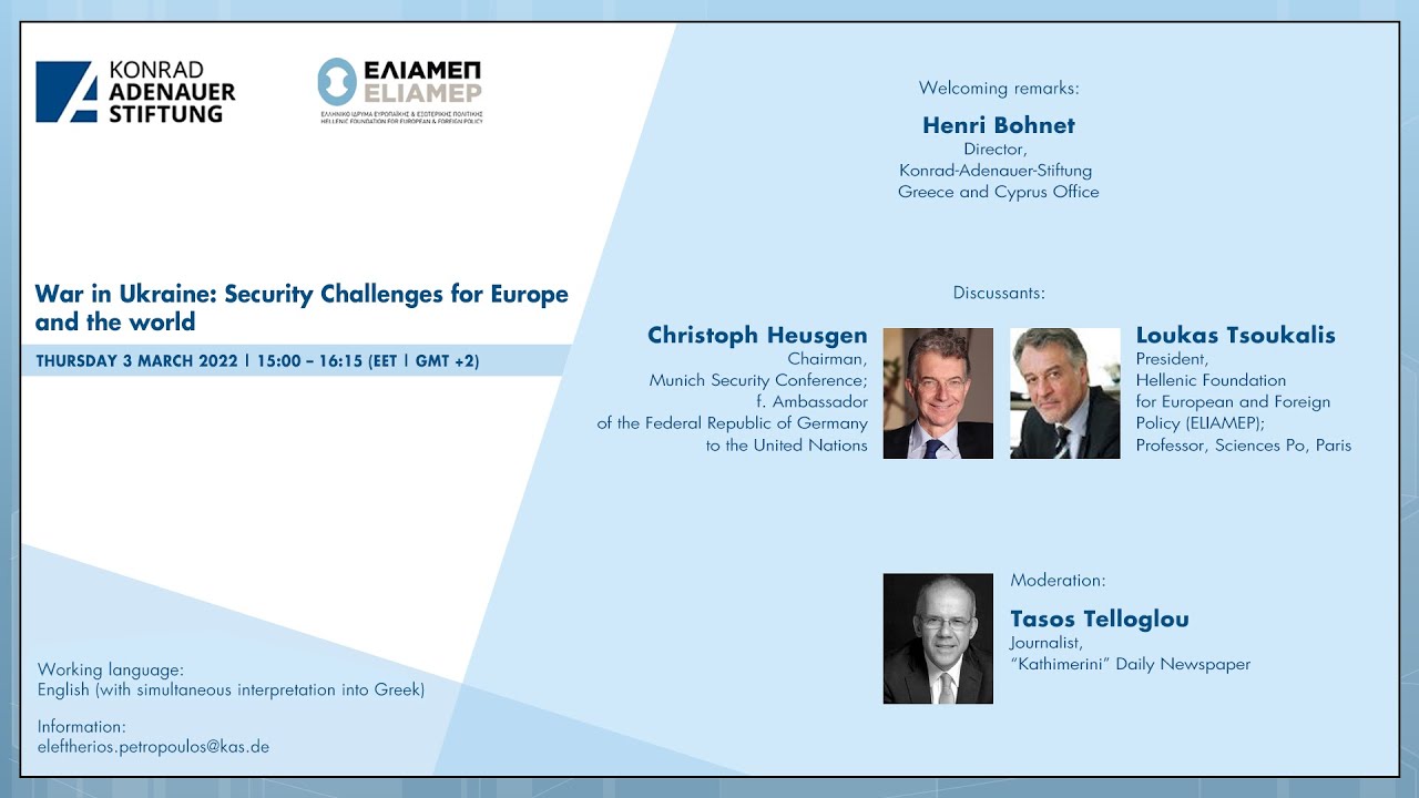 War in Ukraine: Security Challenges for Europe and the world