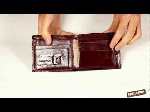 ART93 Mens Burgundy Designer Leather Wallet Style 881