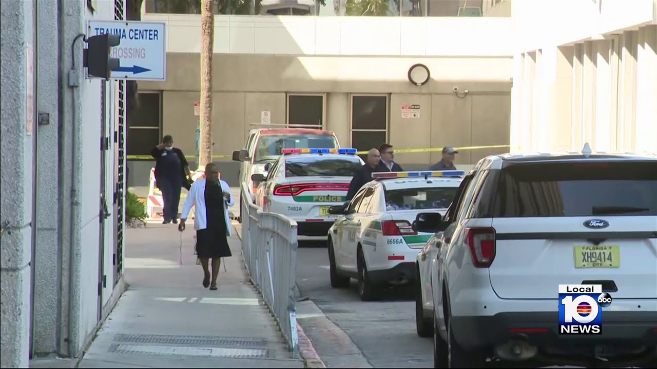 Man shot by Miami police officer after ‘violent dispute’ near JMH - YouTube
