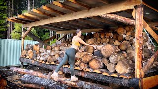 BUILDING a HUGE WOODSHED - 1 YEAR of WOOD | Raw &amp; Unfiltered - SPEARFISHING DEEP for FOOD - EP. 176