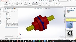 How to design Oldham's Coupling in solidworks