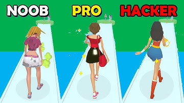 Makeover Run NOOB vs PRO vs HACKER  Gameplay | All Levels # 87
