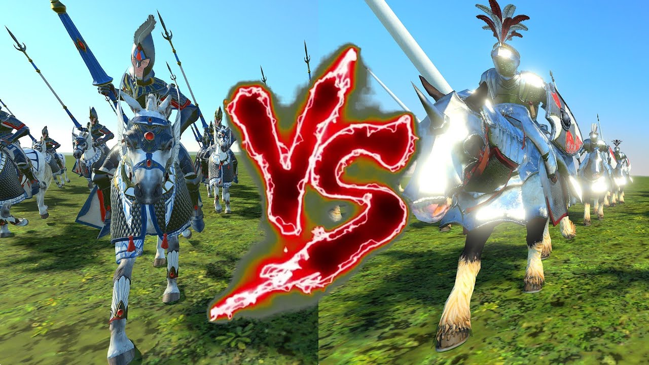 Silver Helms VS Empire Knights. Total War Warhammer 3