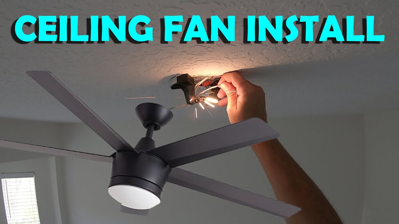 Ceiling Fan Install/Replacement With Power On (Skill Level = 2 Beers ...