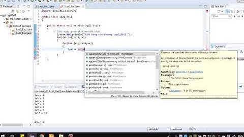 Lap3: Câu 2 Xuất Bảng Cửu Chương