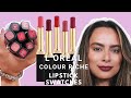 Swatching the full L&#39;Oreal Color Riche Lipstick Collection | Nadia Vega