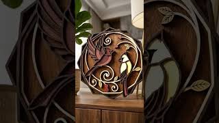 Cardinal Birds SVG | 7 Layered Laser Cut File | Multilayer Bird Couple #laserfile #lasercut