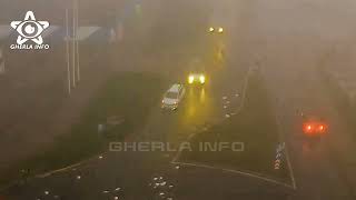 Accident Gherla camera supraveghere, o masina se rostogoleste in aer (Cluj) 1 01 2024