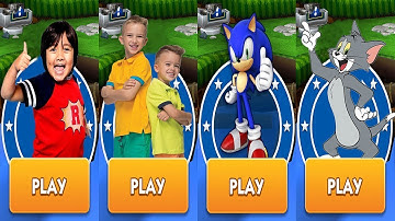 Sonic Dash vs PJ Masks Run vs Tag with Ryan vs Scary Teacher Runner Gameplay HD