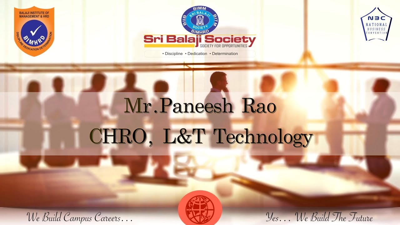 Mr.Paneesh Rao - CHRO, L&T Technology@BIMHRD for 14th National Business ...