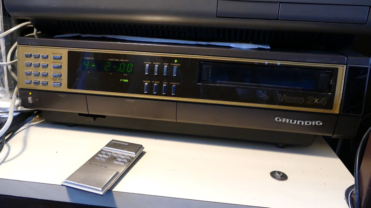 Grundig 2x4 Super V2000 video recorder requires repair. YouTube