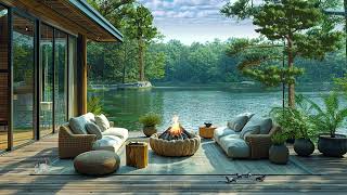 Relax and Recharge with Smooth Jazz Music at Lakeside Coffee Ambience🎼Positive Jazz Music Background screenshot 4