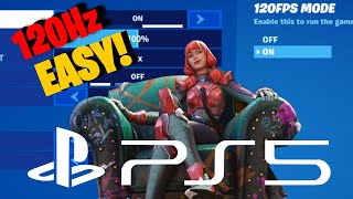 How to ENABLE 120Hz Fortnite on PS5! ( Monitors 1.4 HDMI )