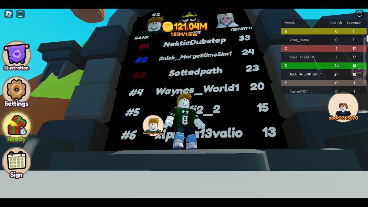 top-2-leaderboard-of-rebirth-now-f2p-in-roblox-merge-slime-simulator-youtube