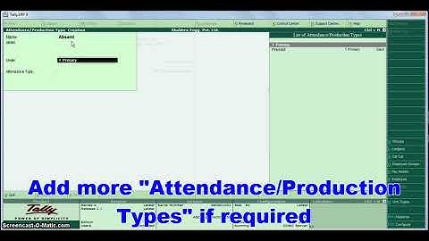 Tally Videos : Attendance Production