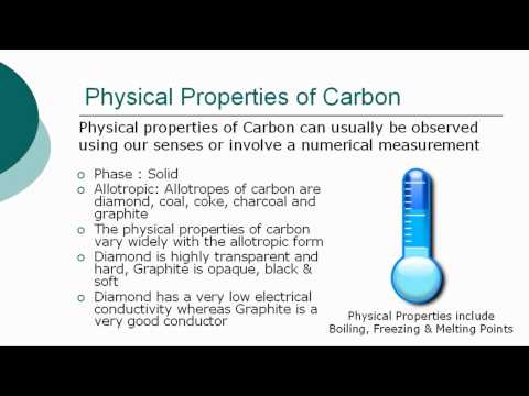 Video: Properties Of Carbon As A Chemical Element