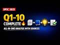 UPSC 2025 Prelims GS-1 Analysis (Q1–10) |PART_01 | Source + Logic + Elimination Strategy |