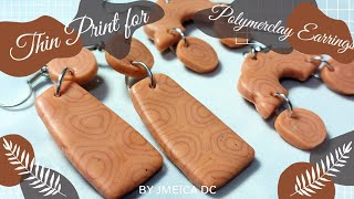 How to make thin fine line as design for your polymerclay earrings - Easy tutorial and for beginner