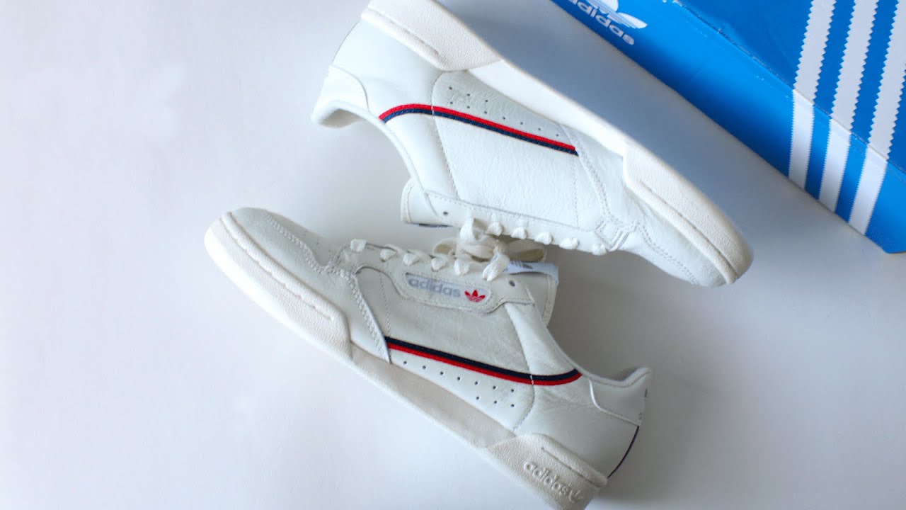 Adidas Continental 80 OFF WHITE/SCARLET On-Feet + Unboxing YouTube