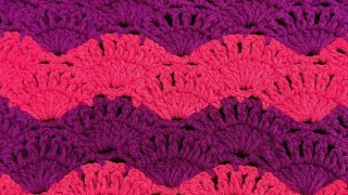 Crochet Large Fan Stitch Pattern | बुनाई के डिजाइन | शिका नवीन पंख्याची वीण | Easy Fan Stitch Design