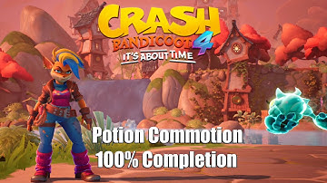 Crash Bandicoot 4 - Potion Commotion Level 100% Walkthrough (All Gems, Boxes, New Outfit)