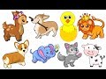 Learn Animals and Baby Animals Names | Animal Matching Game 動物寶寶單字學習