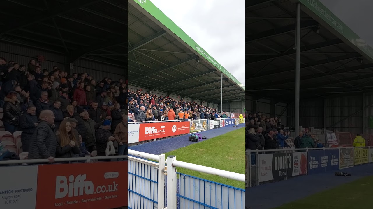 Oldham Athletic fans away at Eastleigh 