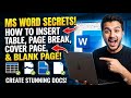 Video 05: How to Insert Table, Page Break and Cover Page in MS Word | ABM Tech Tutorial in Urdu |