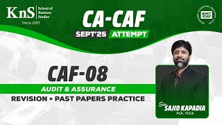 CA CAF 08 | AA | Revision+ Past Paper | Sept 25 attempt | Materiality (ISA 320) | By M.Sajid Kapadia