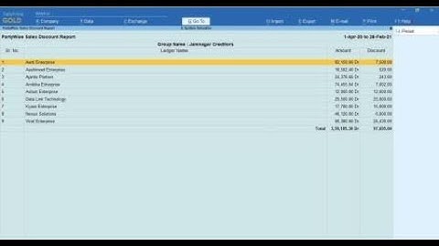 Tally Add On : Party wise Sales & Purchase Discount Report in TallyPrime Software.