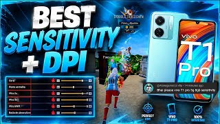 Vivo t1 Pro 5g free fire best headshot sensitivity ⚡ best dpi setting for headshot ⚙️ FIRE QUEEN