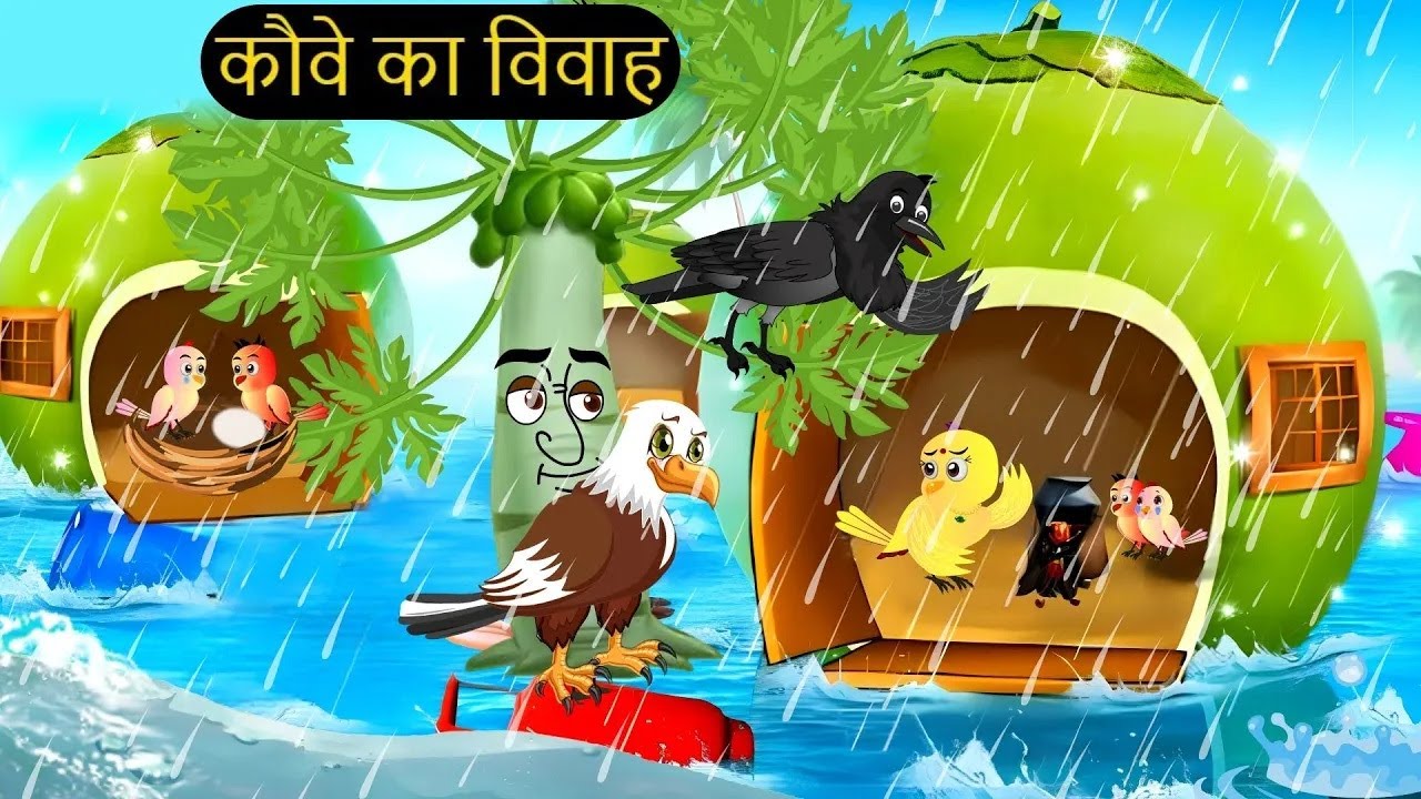 बारिश वाला कार्टून | barish ki kahani |Hindi Cartoon |tuntuni bird |Jungle cartoon|Chichu TV