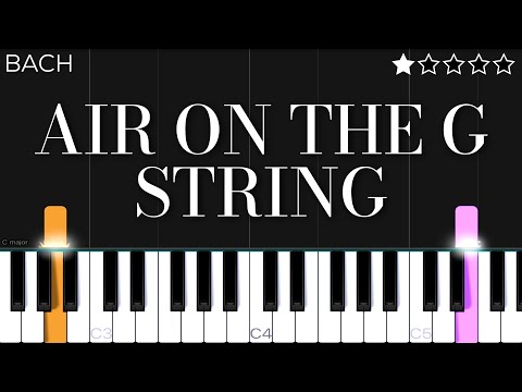 J.S. Bach - Air on the G String | EASY Piano Tutorial