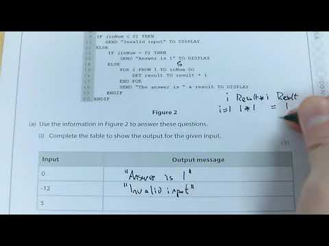 Edexcel iGCSE Computer Science Trace table Question - YouTube