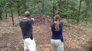 Dueling tree Walther PPS verse Glock 19