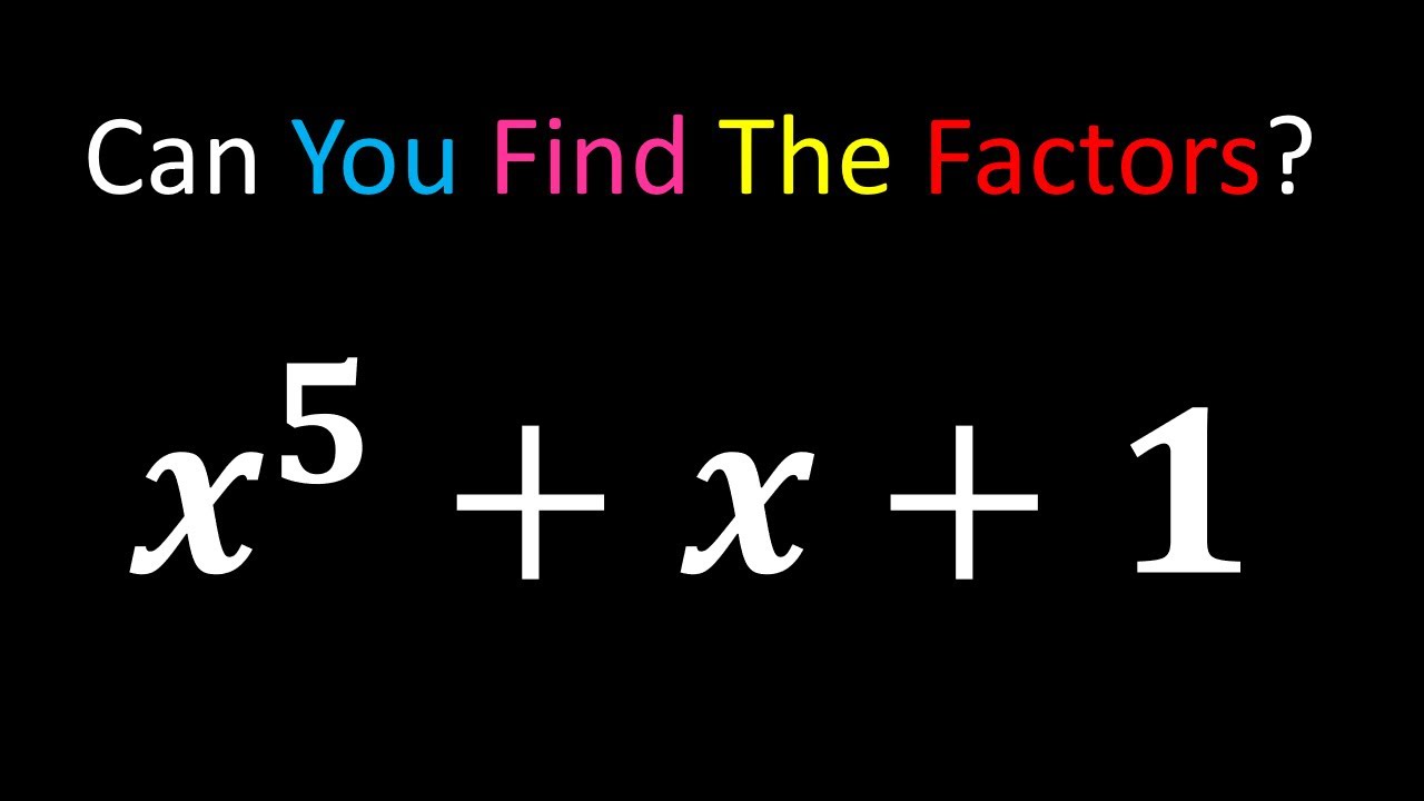 A Nice Factoring | x^5+x+1 - Tick Math - YouTube