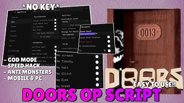 Doors Script *NO KEY* | Speed Hack, Anti Monsters, Auto Hide, God Mode, Door ESP...