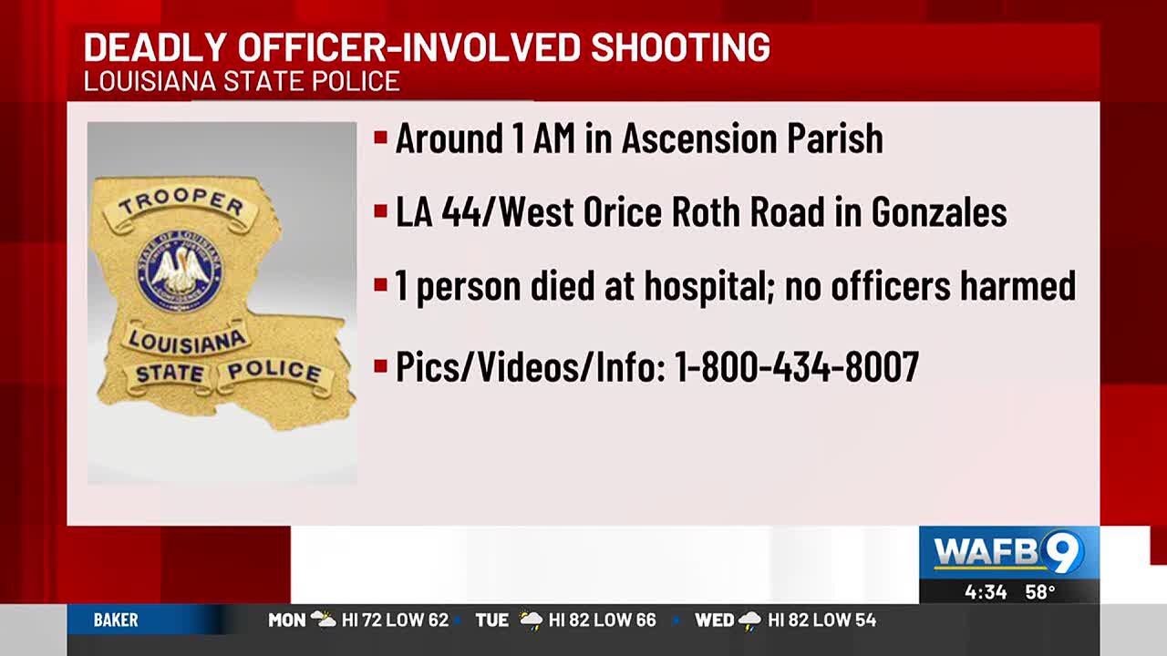 Investigation underway following deadly officer-involved shooting in Ascension Parish