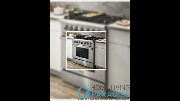 Thor Kitchen 36 in. Natural Gas Burner/Electric Oven Range in Stainless Steel HRD3606U